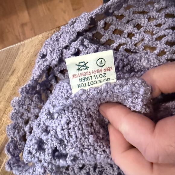 Carraig Donn Ireland Aran Sweater Linen Cotton Hand Knit Vintage Size‎ Medium - Picture 5 of 8